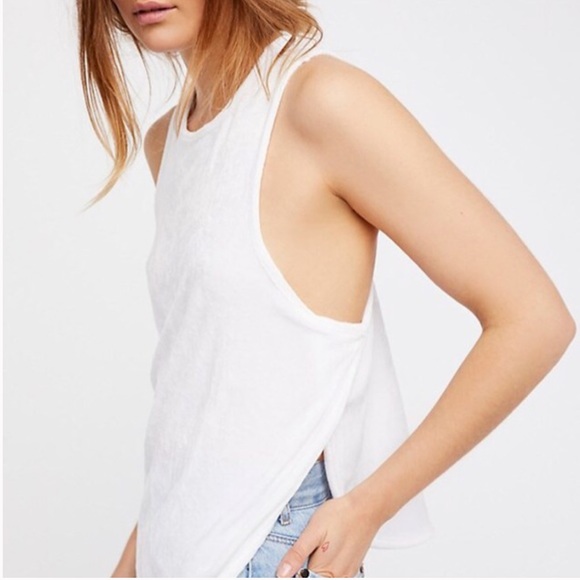 Free People Tops - Intimately Free People White Frenchie Velour Tank